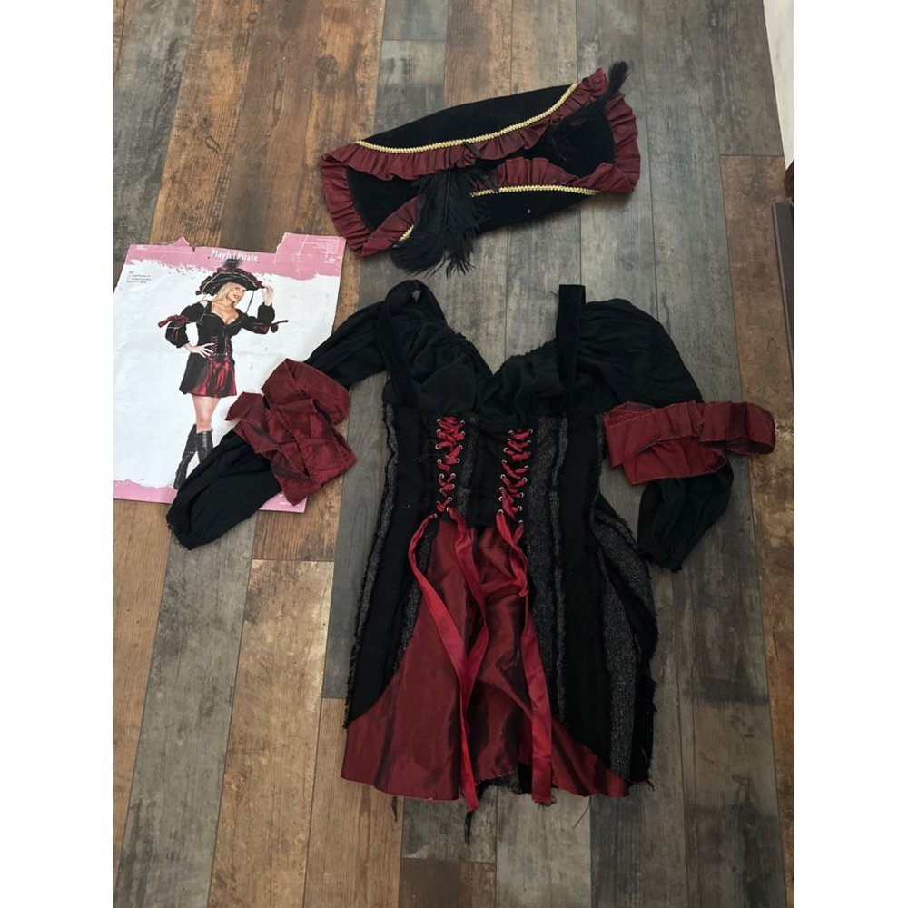 Playful Pirate costume cosplay dress up costume  medium/ large 10/12